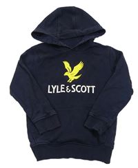 Tmavomodrá mikina s logem a kapucí Lyle&Scott