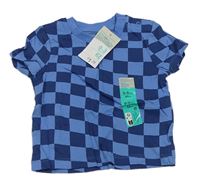 Modré kostkované tričko Primark