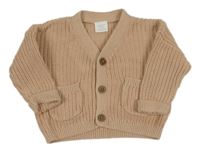 Růžový propínací svetr Next