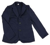 Tmavomodré teplákové sako Shein