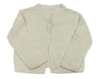 Smetanový perforovaný propínací svetr Matalan