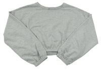 Světlešedá crop mikina Shein