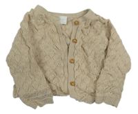 Béžový vzorovaný propínací svetr Next