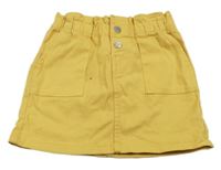 Hořčicová riflová sukně H&M