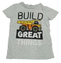 Světlešedé tričko s autem Dopodopo