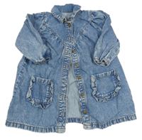 Světlemodré propínací riflové šaty Matalan