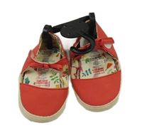 Nové - Jahodové plátěné capáčky