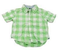 Světlezeleno-bílá kostkovaná košile GAP