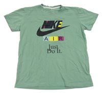 Zelené tričko s nápisy - Nike 