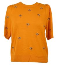 Dámské oranžové pletené tričko s palmami Next 