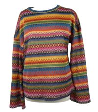 Dámské barevné vzorované úpletové triko Shein 