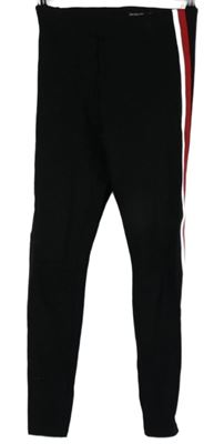 Dámské černé legíny s pruhy Stradivarius 