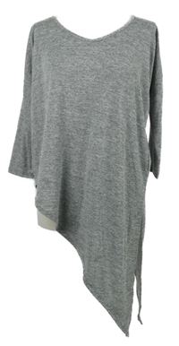 Nové - Dámská šedá úpletová tunika s cípem Cameo Rose 