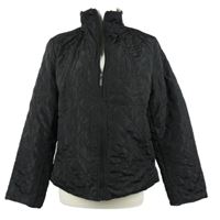 Dámská černá šusťáková prošívaná zateplená bunda Shein 