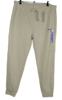 Nové - Dámské béžové cuff tepláky s nápisem Primark 