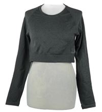 Dámské tmavošedé sportovní funkční crop triko Usa Pro 