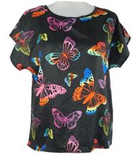 Dámská černá halenka s motýlky Shein 