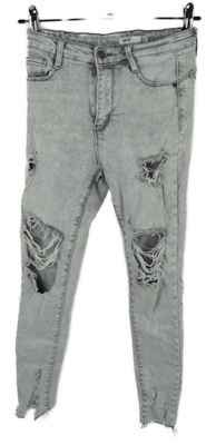 Dámské šedé skinny rifle s prošoupáním Daysie 