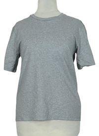 Dámské šedé tričko s nápisem z kamínků Juicy Couture 