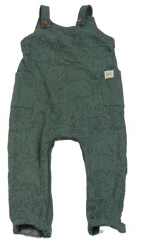 Khaki laclové tepláky se zvířátky Nutmeg