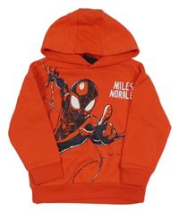 Červená mikina se Spidemanem a kapucí Marvel