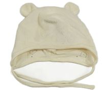 Smetanová plyšová čepice s oušky H&M