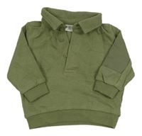 Khaki mikina s límečkem Next