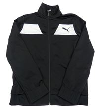 Černo-bílá sportovní propínací mikina s logem Puma