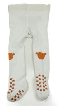 Bílé punčoháče s medvědem