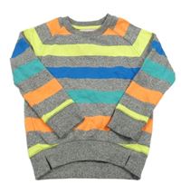 Šedo-barevná pruhovaná mikina C&A