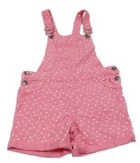 Růžové puntíkaté laclové riflové kraťasy Topolino