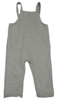 Šedé melírované laclové capri tepláky 