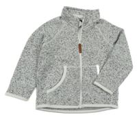 Šedá pletená propínací mikina H&M