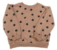 Růžovo-hnědá mikina s puntíky H&M