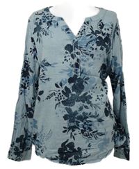 Dámská světlemodrá květovaná halenka Cecil