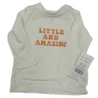 Nové - Krémové triko s nápisem F&F