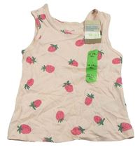 Světlerůžový top s jahodami Primark