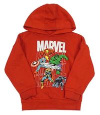 Červená mikina s potiskem a kapucí - Avengers Marvel