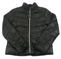 Černá šusťáková zateplená prošívaná crop bunda H&M