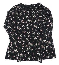 Černé květované triko C&A