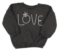 Tmavošedá oversize mikina s nápisem George