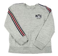 Šedá melírovaná mikina s nápisem C&A