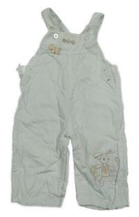 Bílé laclové podšité manšestráky se zajícem 