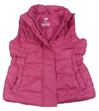 Fuchsiová šusťáková zateplená vesta Y.F.K.