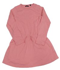 Růžové bavlněné šaty 