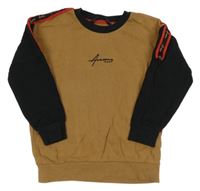 Hnědo-černá mikina s nápisem George