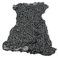 Černé květinové šaty Zeeman