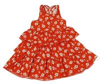 Červené květované vrstvené šaty Orchestra