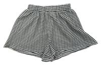 Černo-bílé kostkované sukňové kraťasy H&M