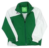 Bílo-zelená šusťáková sportovní bunda Erima